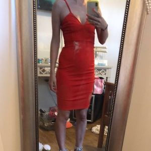 Charlotte Russe orange bodycon dress size:small